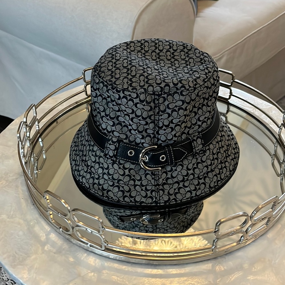 Coach Bucket Hat with Leather belt